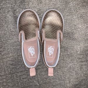 Rose gold Vans shoes